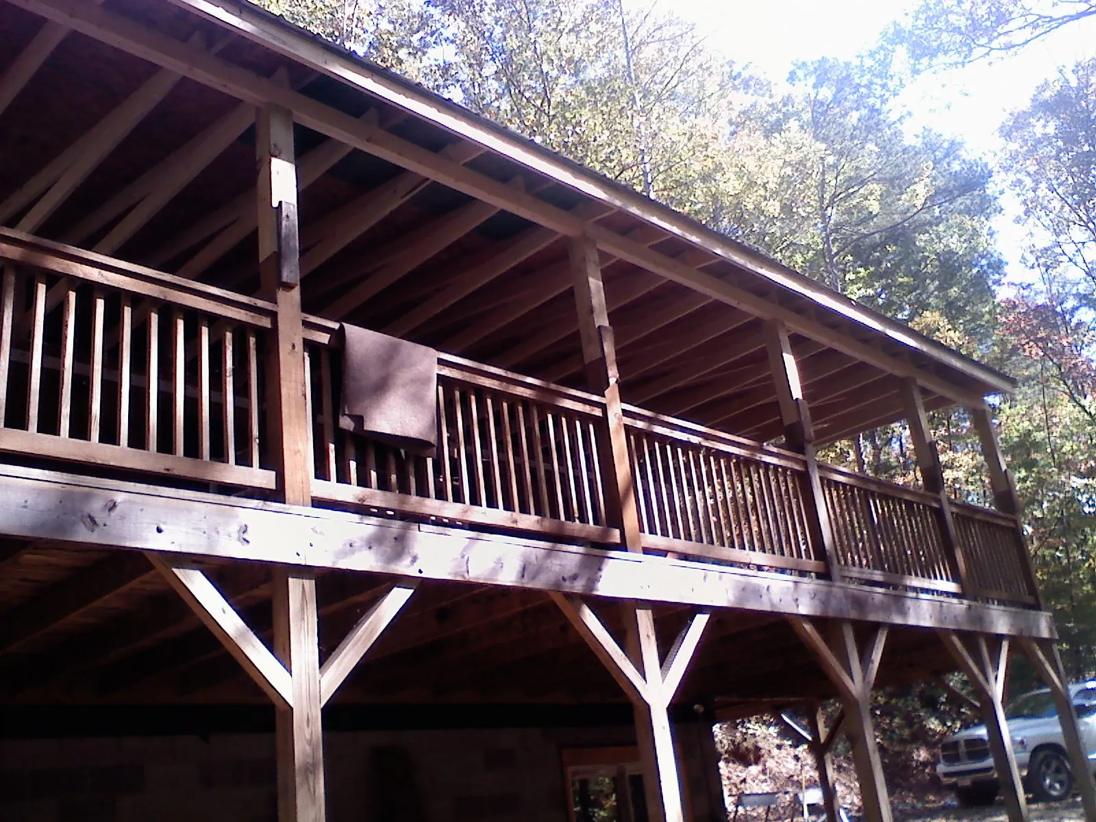 Timber framing under a new elevated porch and deck — Roof Leak Repair in Ruthton by Roofing Brothers